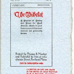 The Bibelot (1895-1915) - Front blue wrapper for the monthly issue of February 1911.