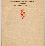 Books Privately Printed (1892-1923) - Edwin Bolles' "Collectors and Collecting" cover page.