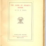 Books Privately Printed (1892-1923) - William Butler Yeats' "The Land of Heart's Desire" title page.