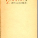 The English Reprint Series (1891-1904) - George Meredith's "Modern Love," Mosher's first book. Cover.