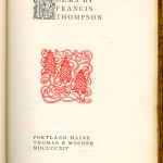 Miscellaneous Series (1895-1923) - "Poems by Francis Thompson." Title page.