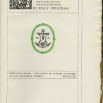 Miscellaneous Series (1895-1923) - "Memories of President Lincoln" by Walt Whitman. Title page.