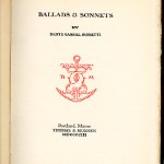 The Quarto Series (1899-1904) - D. G. Rossetti's "Ballads & Sonnets" (reproduced at 70%).