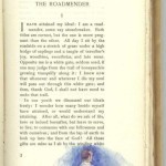 At beginning of "The Roadmender", first part, Page 3.