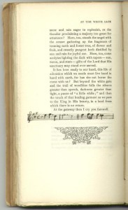 Musical notation at end of "At the White Gate", Page [124].