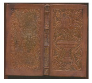Modeled fine leather binding of the Rubáiyát.