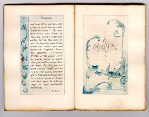 Inner title "The Artist" and conjugate page.