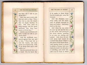 Page opening in "The Teacher of Wisdom."