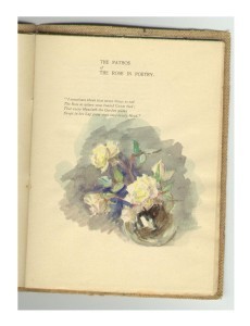 Page [161] with roses in vase.