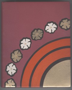 Modern binding on D. G. Rossetti's "Poems" (1902) by contemporary artist Silvia Rennie.