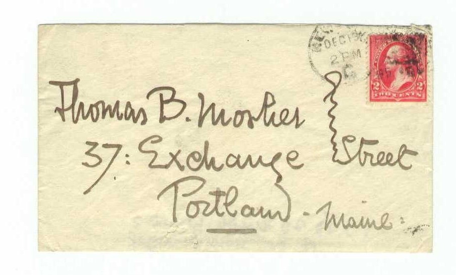 Letter from Ellen Terry to Mosher (1 p., ALS) -- Dec. 12, [1895] (Cover)